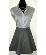 Theory - Flared Wool Skirt (Grey) - £38.25 GBP