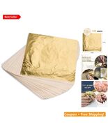 Elegant 100-Piece Gold Leaf Foils - Ideal for Art, Nails &amp; Home Decoration - $20.74