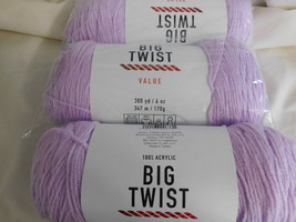 Big Twist Value lot of 3 Soft Purple dye lot 645152 - £12.50 GBP