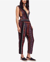 FREE PEOPLE Womens Jumpsuit All Shook Up Black Combo Size US 4 OB793017 - £56.24 GBP