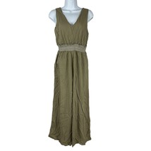 Japna Women&#39;s Green Sleeveless V-Neck Jumpsuit Size M - $11.30