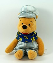 Disney Winnie The Pooh Train Conductor Choo Choo Pooh 8.75&quot;  Plush Vintage - £7.06 GBP