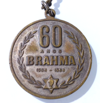 BRAHMA BEER BRAZIL ✱ Vintage Keychain ~ Commemorative 60 Years ~ Porte-Clés 1964 - £17.12 GBP