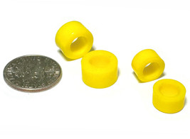 4pc TOMY-SRT Bulldog Slot Car Chassis Tune Up Front + Rear Tires Set Yellow 7796 - £4.78 GBP