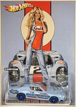 &#39;71 Dodge Charger Custom Hot Wheels Gulf Racing Series Car w/ Real Riders - £74.38 GBP