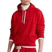 Polo Ralph Lauren Men&#39;s Pullover Solid Fleece Pony Hoodie Kangaroo Pocket Red XL - £73.38 GBP