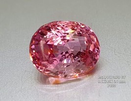 3.79 ct Natural Pink Sapphire 9x7 slight orangish pink from Sri Lanka - £2,797.74 GBP