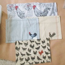 ChickenThemed Placemats Set Of 5 Farmhouse Style Tapestry Linen Parks De... - $185.83 MXN