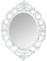 Kole Imports Oval Vintage Wall Mirror, White, 11.5 X 15 Inch - $44.99