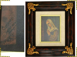 ART DECO Virgin Painting from 1927 Original Painted ART1 T3G - £163.90 GBP