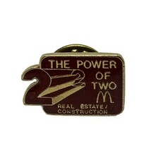 McDonald’s Power Of Two Employee Crew Fast Food Enamel Lapel Hat Pin - £4.47 GBP