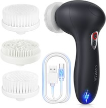 Coslus Facial Cleansing Brush Face Scrubber: Rechargeable Electric Spin Ipx7 - £29.37 GBP