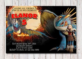 Ready to Print HTTYD Birthday Invitations Card, Digital Birthday Card, I... - $7.00