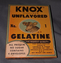 Vintage 1940&#39;s, “Knox Sparking Unflavored No. 1 Gelatin,” NOS - £25.66 GBP