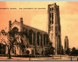 Chapel Università Di Chicago Illinois Il Unp Chicago Bookstore Cartolina... - £4.05 GBP