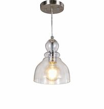 BROADWAY LIGHTING INDUSTRIAL CLEAR GLASS CEILING LIGHT PENDANT NEW B/D-L1 - $25.24