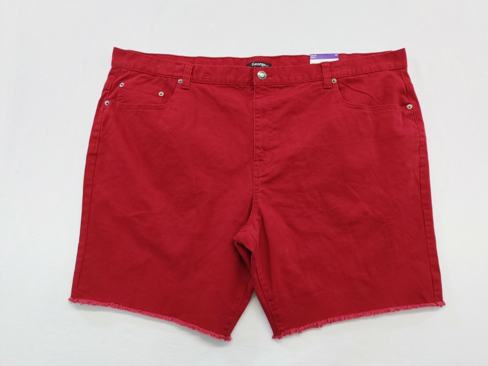 George Men&#39;s Cut Off Shorts Size 46 Slim Fit Stretch Raw Hem Casual Shor... - $7.92
