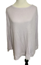 J.Jill Lavender Long Sleeve Boat Neck Waffle Weave T Shirt size 2X - £14.93 GBP