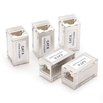 RJ45 Coupler Shielded Inline Adapter 5 Pack Ethernet Cable Extender Ethe... - £12.10 GBP