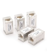 RJ45 Coupler Shielded Inline Adapter 5 Pack Ethernet Cable Extender Ethe... - £11.50 GBP