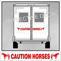 Caution Horses Reflective Decal Sticker safety Appaloosa Horse Truck Trailer R - £22.75 GBP