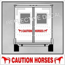 Caution Horses Reflective Decal Sticker safety Appaloosa Horse Truck Trailer R - £22.18 GBP