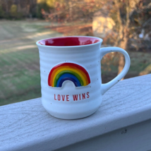 Sheffield Home Love Wins Mug White Speckled With Rainbow Be You Coffee C... - $15.88