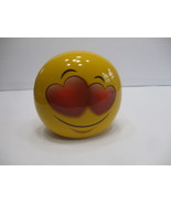 Yellow Ceramic Love Heart Emoji Coin Piggy Bank - £23.97 GBP