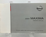 2004 Nissan Maxima Owners Manual Handbook OEM N02B04004 - $19.79