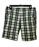 Mossimo Supply Co Vintage Womens Size Jr. 7 Madras Plaid Cuffed Bermuda ... - $21.86 CAD