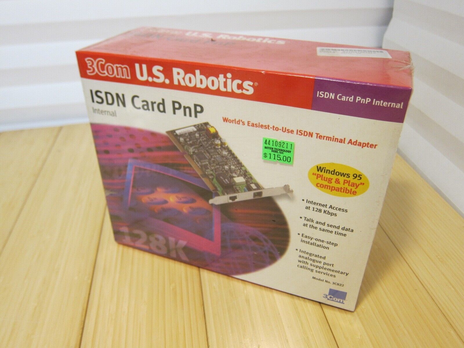 NOS 3COM US Robotics Internal ISDN 3C822 ISA Card - $32.71