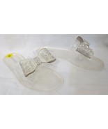 Steve Madden Waller clear jelly sandals with RHINESTONES/bow.. Size 9M - £27.94 GBP