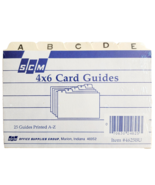 Vintage 4x6&quot; Card Guides SCM Office Supplies Group New Sealed 25 Cards A... - $27.34 CAD