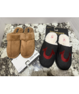 2pc Lot True Religion Faux Fur Lined Slippers &amp; Nine West Brown - $30.59 CAD