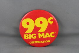 Vintage McDonalds Pin - 99 Cent Big Mac Celebration - Celluloid Pin  - $15.00