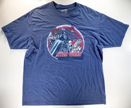 Star Wars Imperial Shirt Adult 2XL Blue Retro Soft Blend Darth Vader Boba Fett - £11.59 GBP