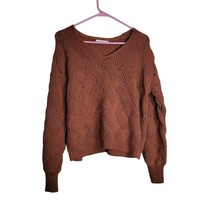 Moon &amp; Madison Sweater Brown Knit Womens Medium - £13.86 GBP