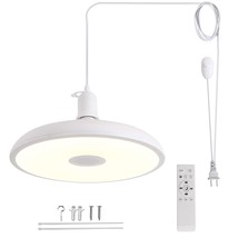 Plug In Pendant Light Hanging Light Fixture For Kitchen Island 18W Farmhouse Adj - £73.53 GBP