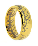 Lord of Rings Ring 18K Gold Plating One Magic Tungsten King Queen Men Wo... - £37.80 GBP