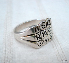 Sterling silver Ring Venus shukra Yantra Ring good luck ring handmade Ring - £108.81 GBP