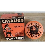 Cavalier Boot Cream Vintage Glass Jar 1 3/4 oz &amp; Box Great Graphics EMPT... - $219.90 MXN