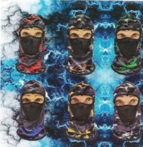 1 Hole Full Face Mask Camouflage Ski Safety Lightweight Winter Cap Balac... - $7.99