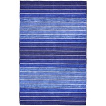 8' x 11' Striped Hand-Tufted Wool/Cotton Blue Area Rug - €503,65 EUR