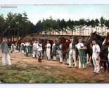 WWI German Army Soldier Life Tending To Horses 1913 DB Postcard M2 - $14.29