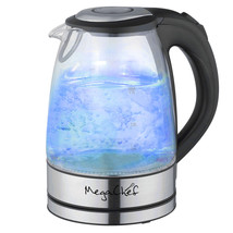 MegaChef 1.7Lt. Glass and Stainless Steel Electric Tea Kettle - £46.47 GBP
