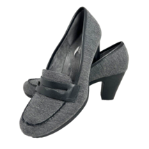 Aerosoles Heel Rest 8 M Sertanly Shoes Slip On Gray Sparkle High Heels - £31.96 GBP