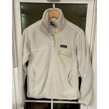 Patagonia Snap-T Fleece Jacket Women&#39;s Size Small White Cream Pullover Cozy Warm - £24.68 GBP