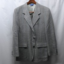 Pendleton 42 Gray Herringbone Tweed Heavy Wool 2 Button Blazer Jacket Sport Coat - £60.08 GBP