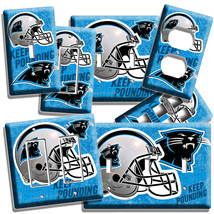 Carolina Panthers Football Team Light Switch Wall Plate Outlet Man Cave Room Art - £9.39 GBP+