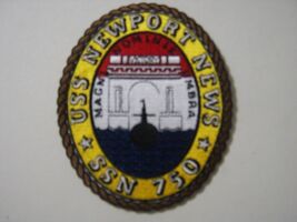 USN PATCH - USS NEWPORT NEWS (SSN-750) FULL COLOR:KY23-1 - $5.54
